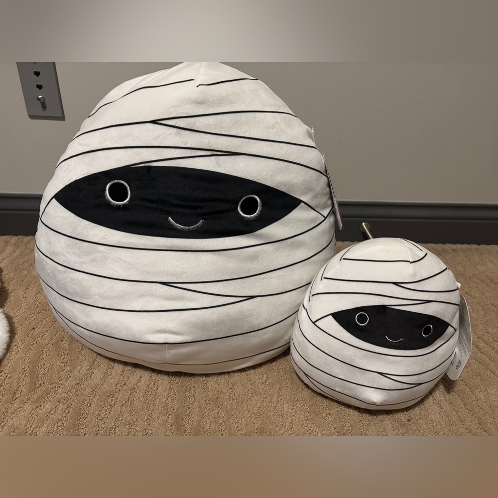 Kellytoy Squishmallows Milo Mummy Plush set -16” and 10”